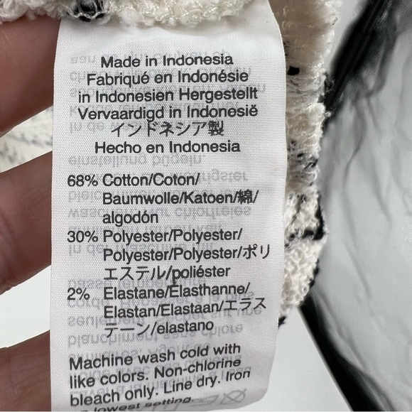 ✅ Madewell Texture&Thread Button-Front Swing Tank Wild Stripe Black/White Size L - Picture 5 of 7